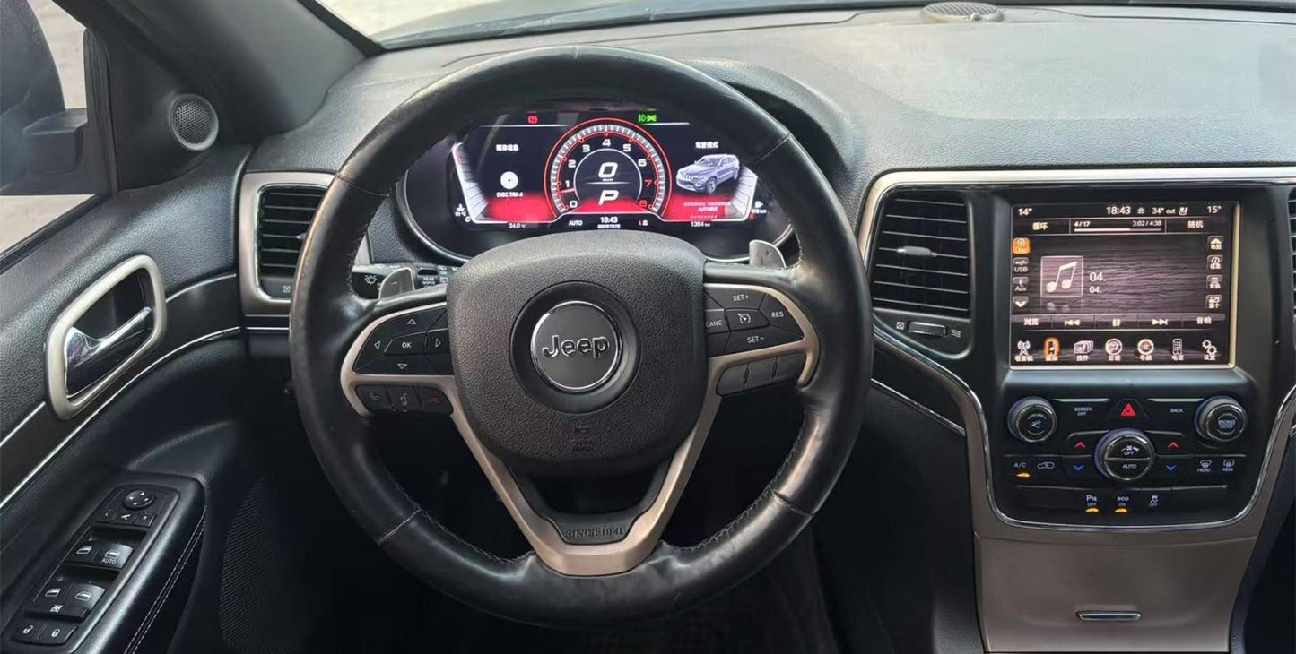 12.3 inch LCD Screen Digital Cluster Gauge for Jeep Grand Cherokee 2014-2018 Speedometer Replacement Dashboard Instrument Cluster Digital Display Panel