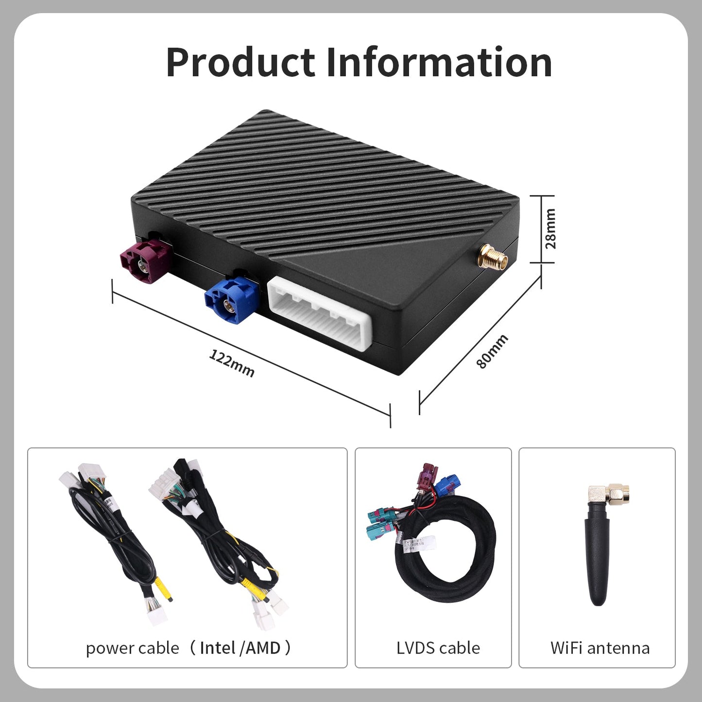 Wireless Carplay Android Auto adapter for Tesla Model 3 Model Y