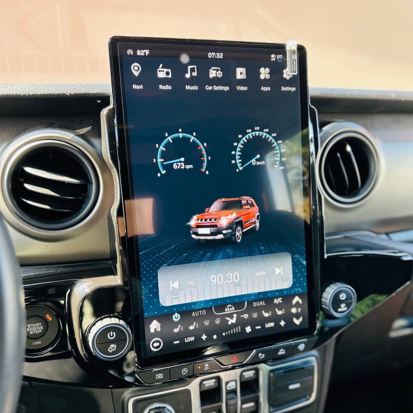 14.5” Android 13 Vertical Screen Navigation Radio for Jeep Wrangler/Rubicon/Gladiator 2018 - 2023