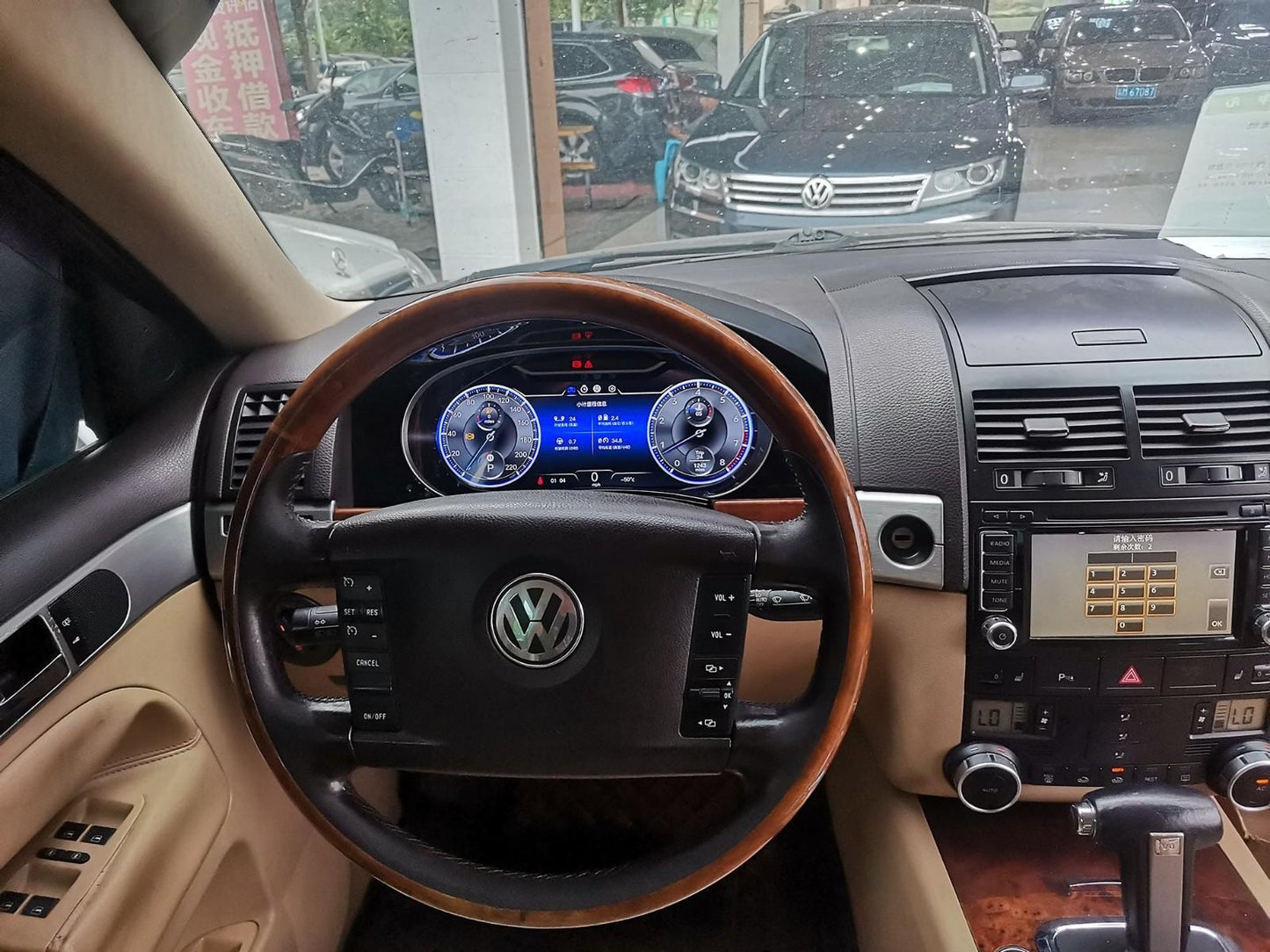 12.3 inch LCD Screen Digital Cluster Gauge for Volkswagen Touareg 2003-2010 Speedometer Replacement Dashboard Instrument Cluster Digital Display Panel