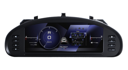 10.25 inch LCD Screen Digital Cluster Gauge for 2004-2010 Dongfeng Peugeot 407 Speedometer Replacement Dashboard Instrument Cluster Digital Display Panel