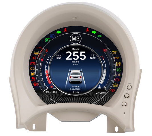 7 inch LCD Screen Digital Cluster Gauge for 2007-2024 Fiat Speedometer Replacement Dashboard Instrument Cluster Digital Display Panel