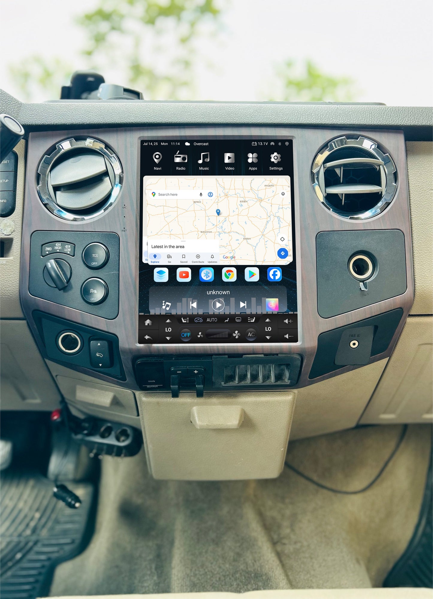 12.1 inch Android 13/14 Vertical Screen Navigation Radio for Ford F-250 F-350 Super Duty trucks 2008 - 2016