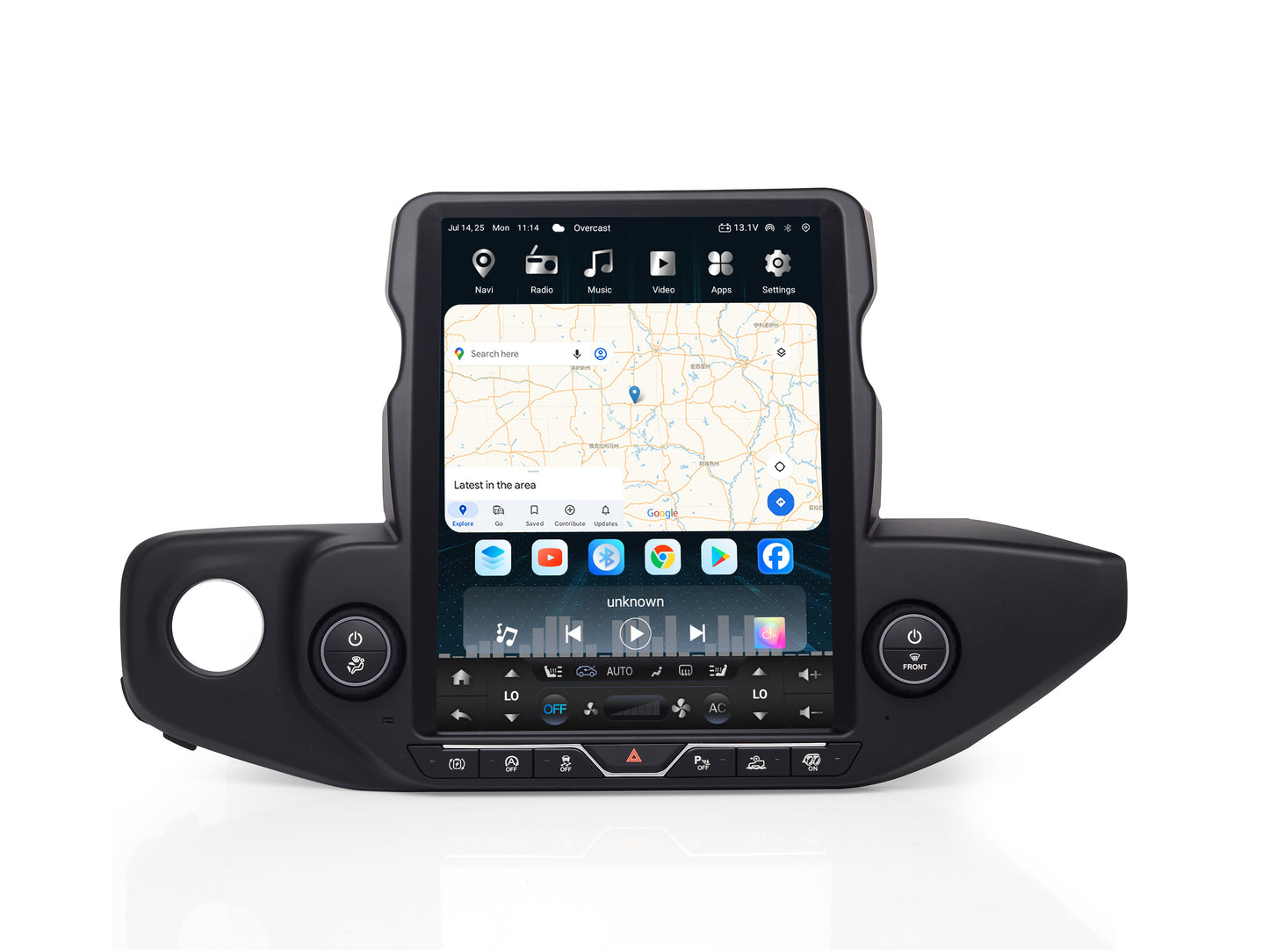 12.1” Android 13/14 Vertical Screen Navigation Radio for Jeep Wrangler JL 2018 - 2023