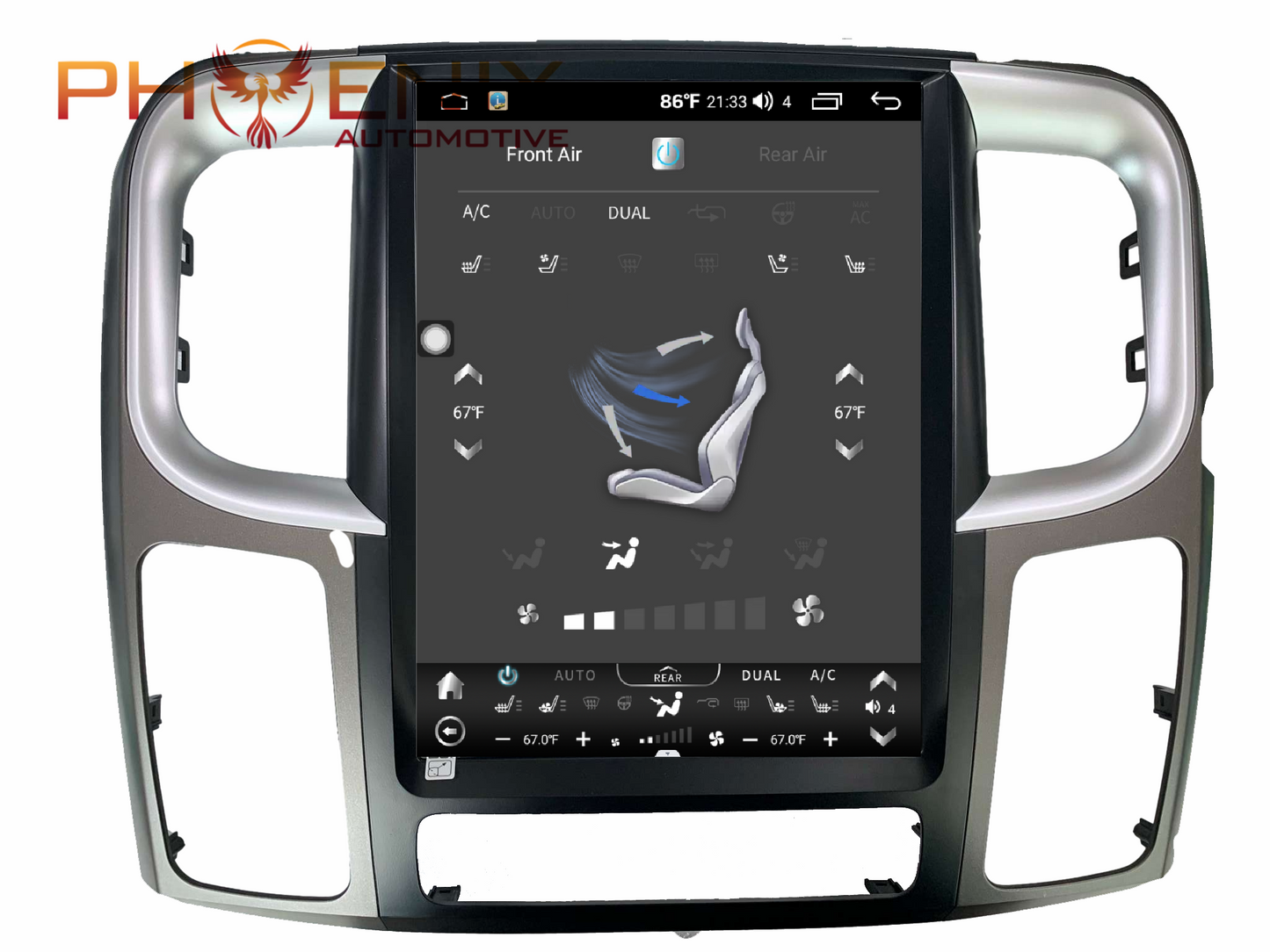 12.1“ or 13" Android 13 Fast boot Vertical Screen Navi Radio for Dodge Ram 2009 - 2018 | Phoenix Automotive