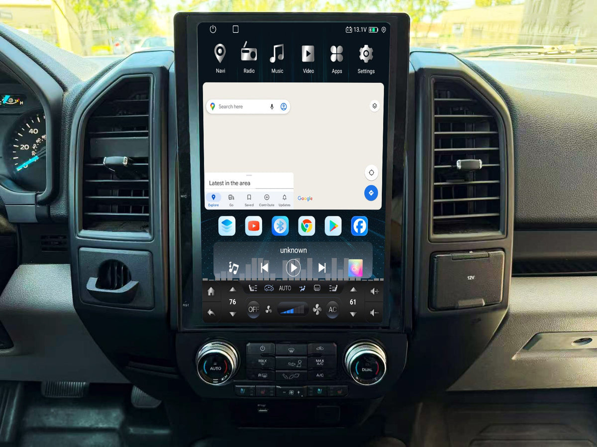 14.5” Android 14 Vertical Screen Navigation Radio for Ford F-150 F-250 F-350 F-450 F-550 2015-2020 Expedition 2018 - 2021