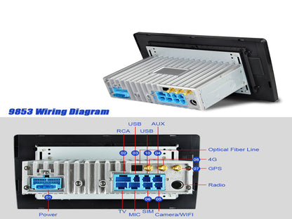 13.3" Android 10.0 Universal double din Navigation Radio with Motorized rotatable screen | Phoenix Automotive