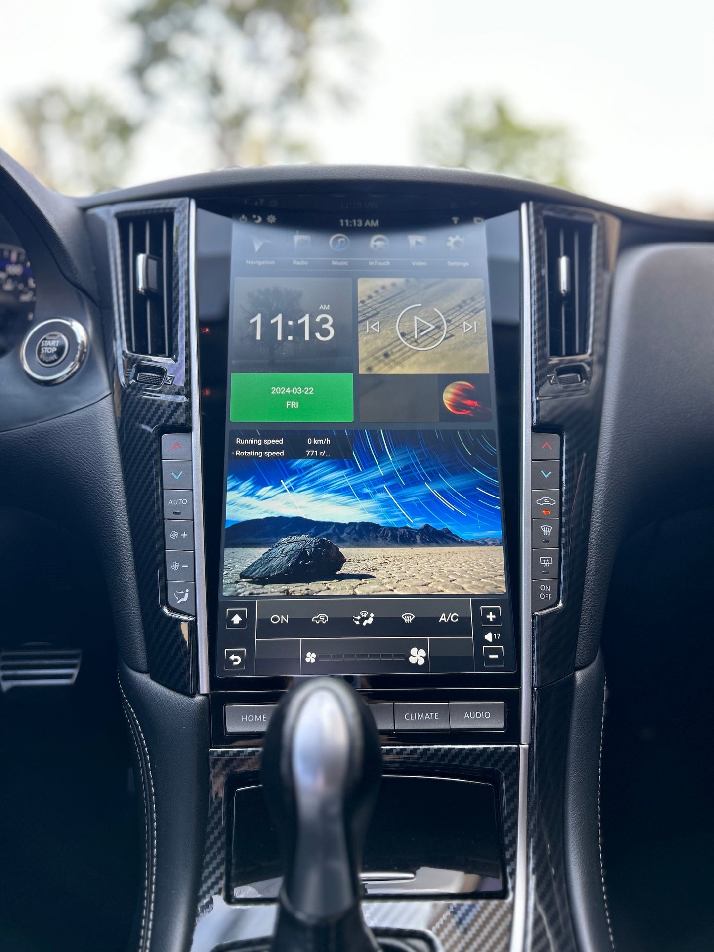 13.6" ANDROID 14 FAST BOOT VERTICAL SCREEN NAV RADIO FOR INFINITI Q50 Q60