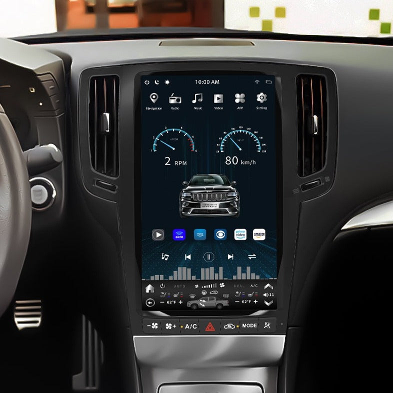 13.6" Vertical Screen Android 12 Fast boot Navigation Receiver for Infiniti G25 G35 G37 Q40 Q60  2007 - 2015 | Phoenix Automotive