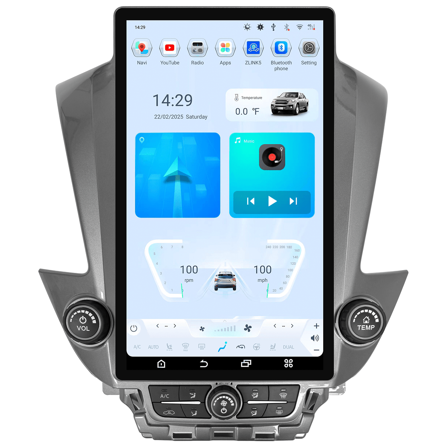 [Open Box] 14.5" 13/14 Fast boot Vertical Screen Navigation Radio for Chevrolet Tahoe Suburban GMC Yukon 2015 - 2020