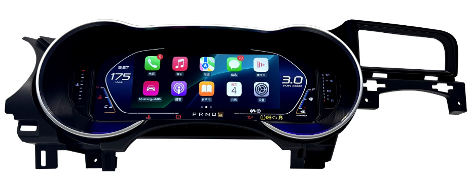 12.3 inch LCD Screen Digital Cluster Gauge for Ford Mustang (Right Peptide) 2015-2021 Speedometer Replacement Dashboard Instrument Cluster Digital Display Panel