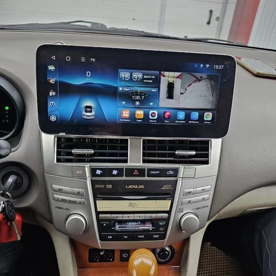 12.3 Inch Android 14 Universal Car Radio Stereo Android Auto Carplay for Lexus RX330/350  2003-2009