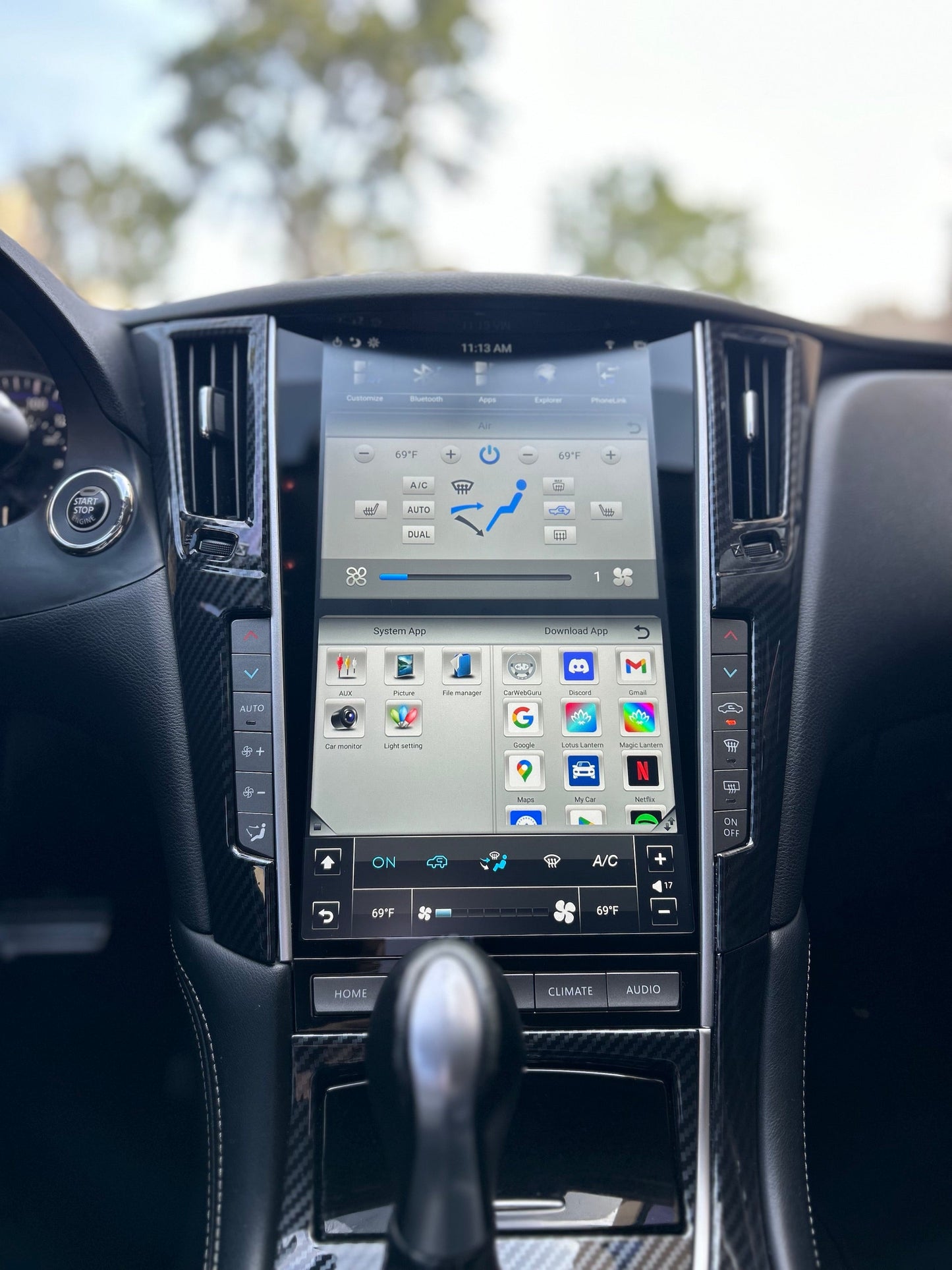 13.6" ANDROID 14 FAST BOOT VERTICAL SCREEN NAV RADIO FOR INFINITI Q50 Q60