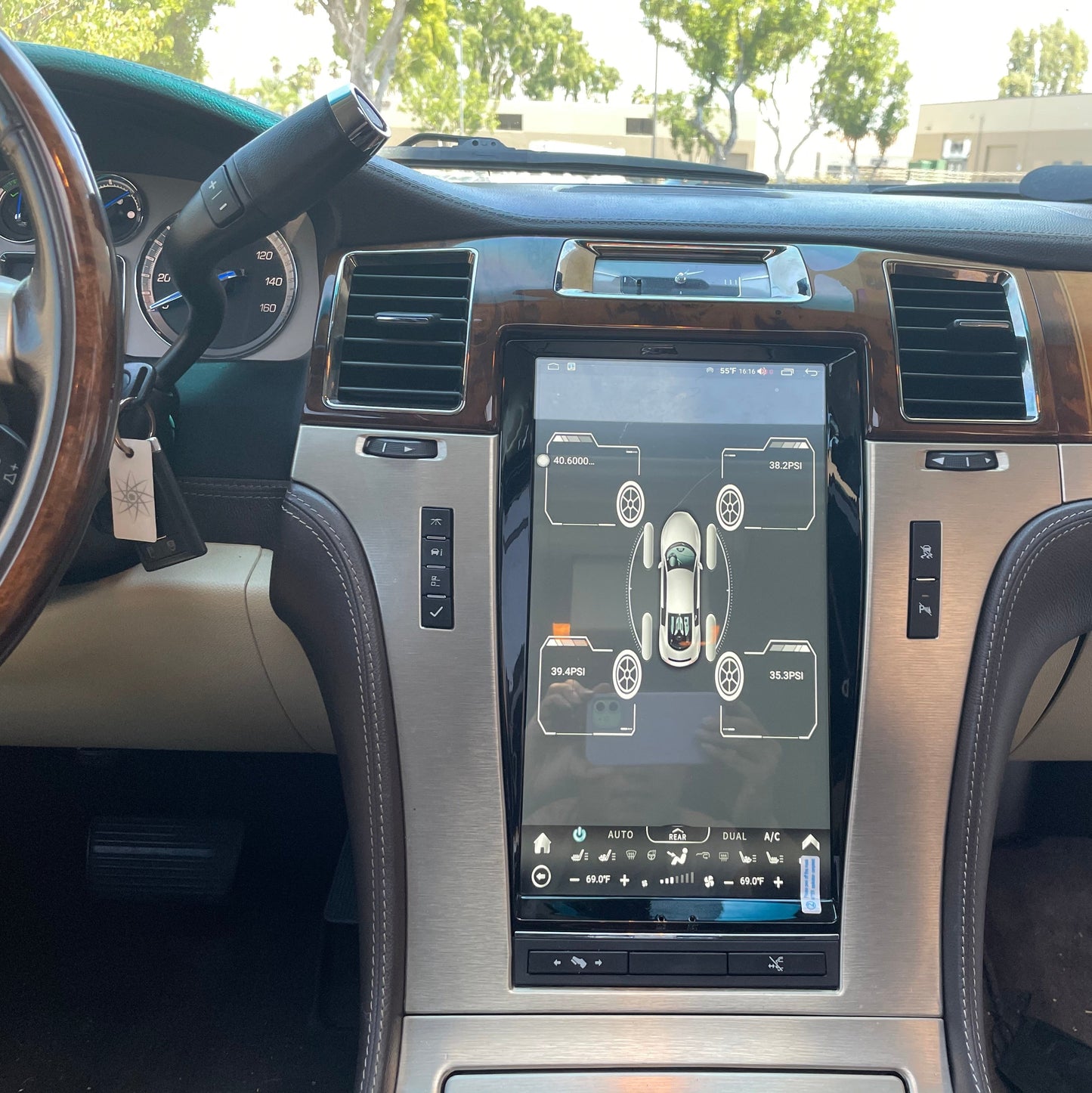 [ NEW ] 13.6" Android 13 VERTICAL SCREEN Navigation Radio for Cadillac Escalade 2007 - 2014 | Phoenix Automotive