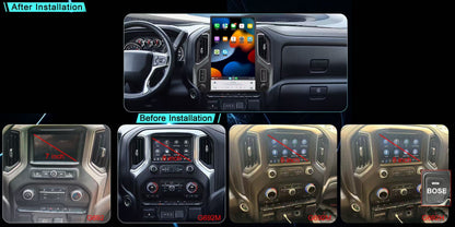 [Open Box] 17" Vertical Screen Android 13 Fast boot Navigation Radio for GMC sierra 2019-2021 Chevrolet Silverado 2019-2021