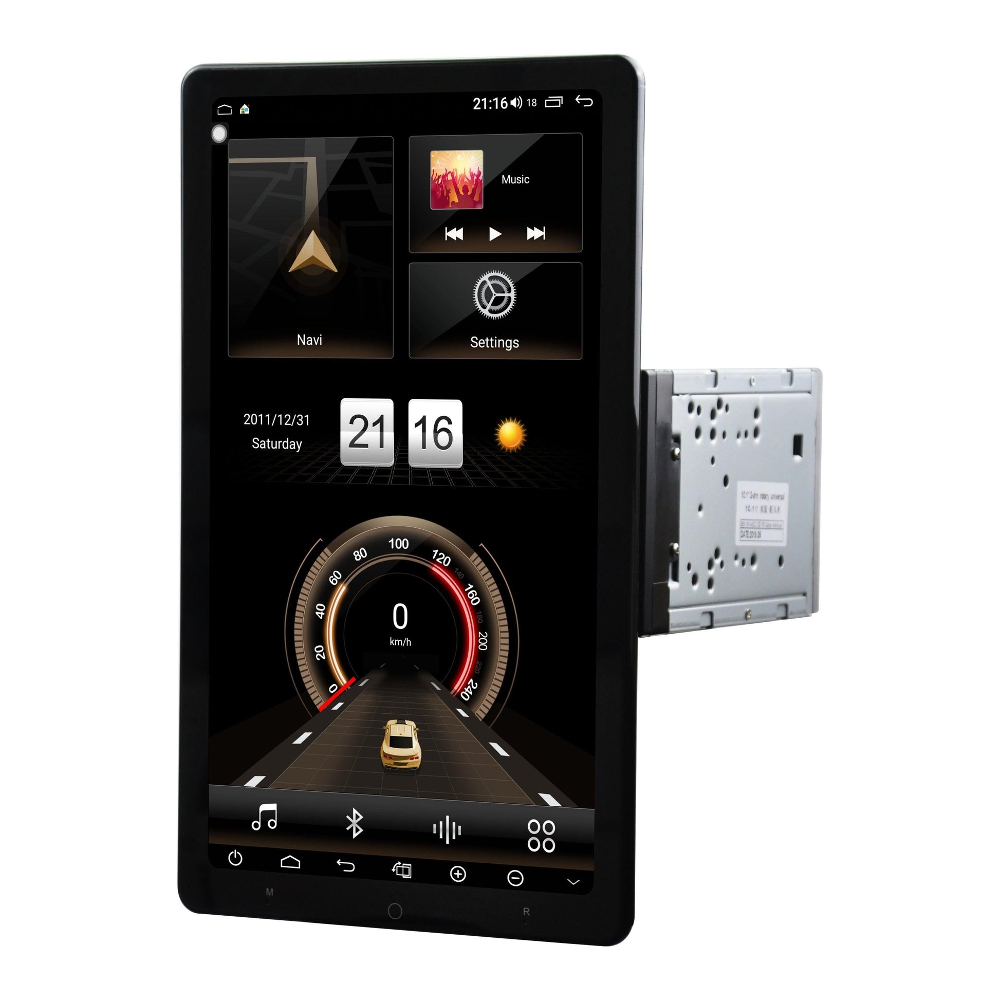 13.3" Android 10.0 Universal double din Navigation Radio with Motorized rotatable screen | Phoenix Automotive