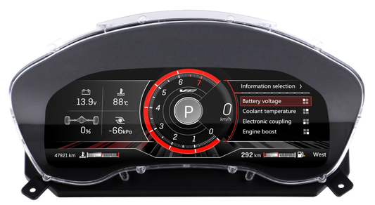 12.3 inch LCD Screen Digital Cluster Gauge for Cadillac SRX 2013-2015 Speedometer Replacement Dashboard Instrument Cluster Digital Display Panel