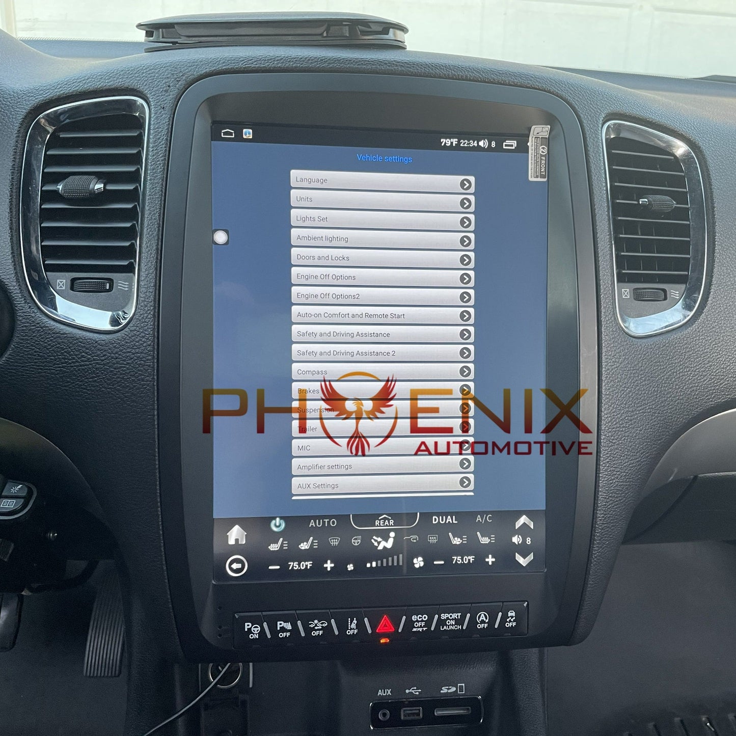 [Open box] 13” Android 10 Vertical Screen Navigation Radio for Dodge Durango 2011 - 2020 - Smart Car Stereo Radio Navigation | In-Dash audio/video players online - Phoenix Automotive