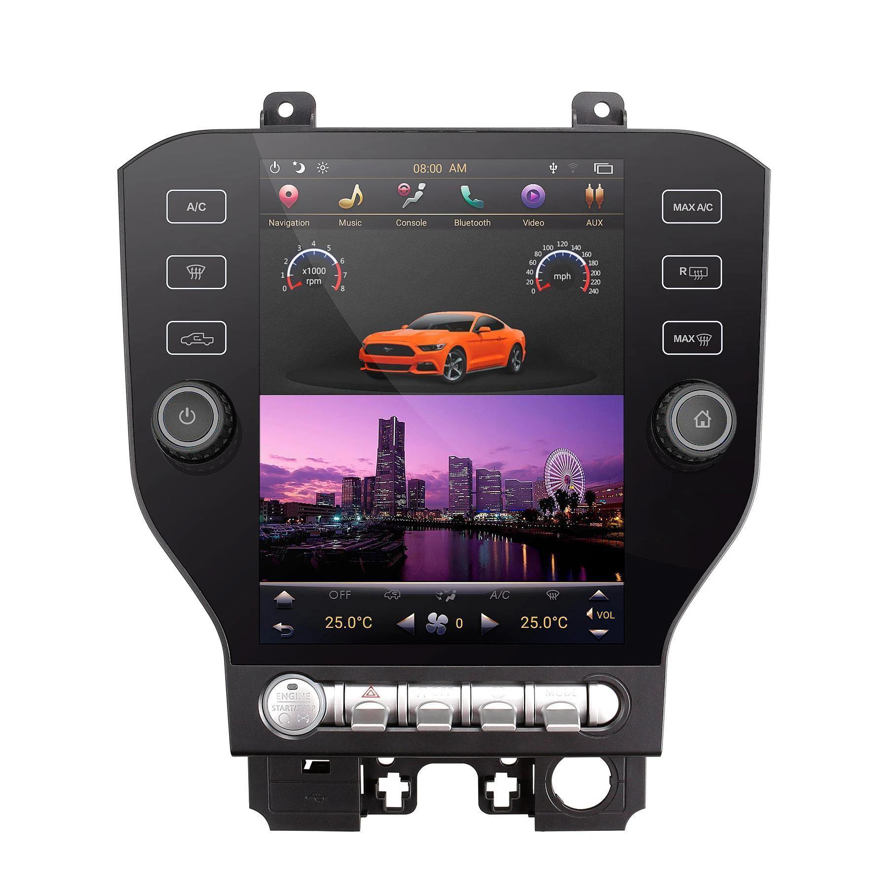 [ Refurbished ][ PX6 Six-core ]  10.4" Android 8 Vertical Screen Navigation Radio for Ford Mustang and Shelby 2015 - 2019 - Smart Car Stereo Radio Navigation | In-Dash audio/video players onl