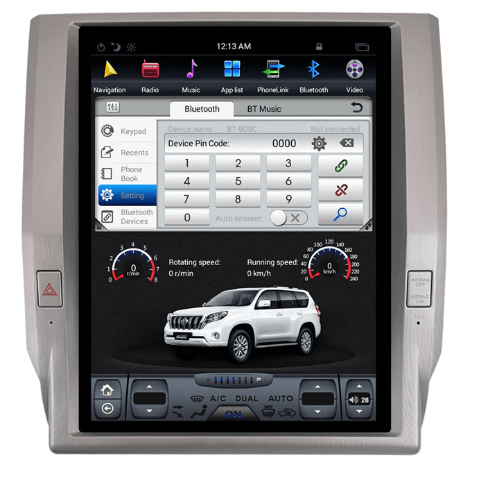 OPEN BOX[ PX6 Six-Core ] 12.1" Android 8.1/9 Fast boot Vertical Screen Navigation Radio for Toyota Tundra 2014 - 2019 - Smart Car Stereo Radio Navigation | In-Dash audio/video players online 