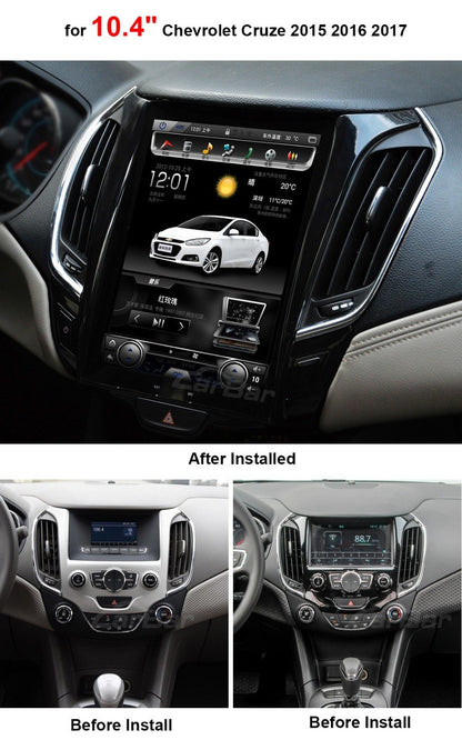 Open Box 10.4" Vertical Screen Android Navigation Radio for Chevrolet Cruze 2016 2017 - Phoenix Android Radios